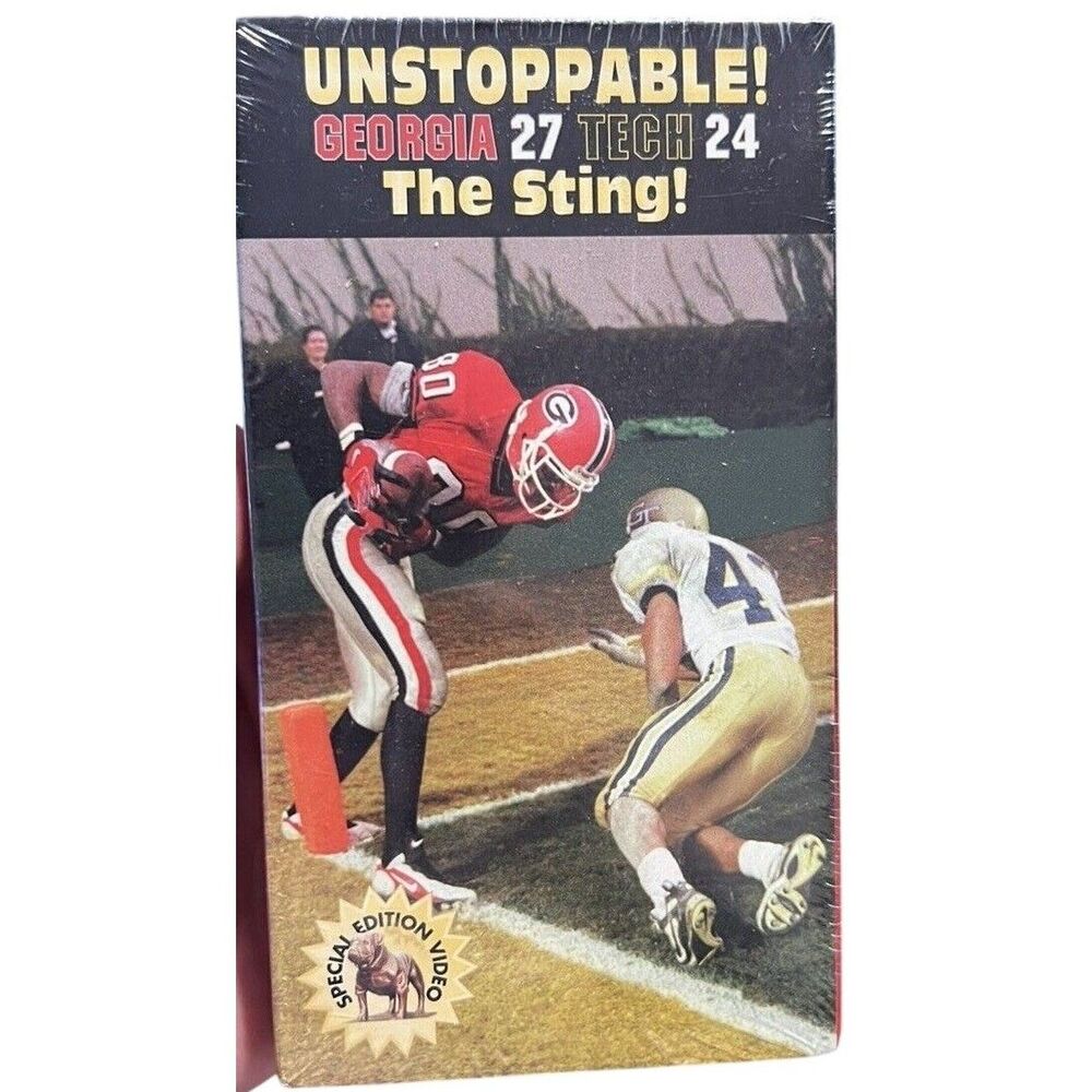 Vintage 1997 Georgia Bulldogs vs Georgia Tech Unstoppable VHS Sealed UGA vs GT
